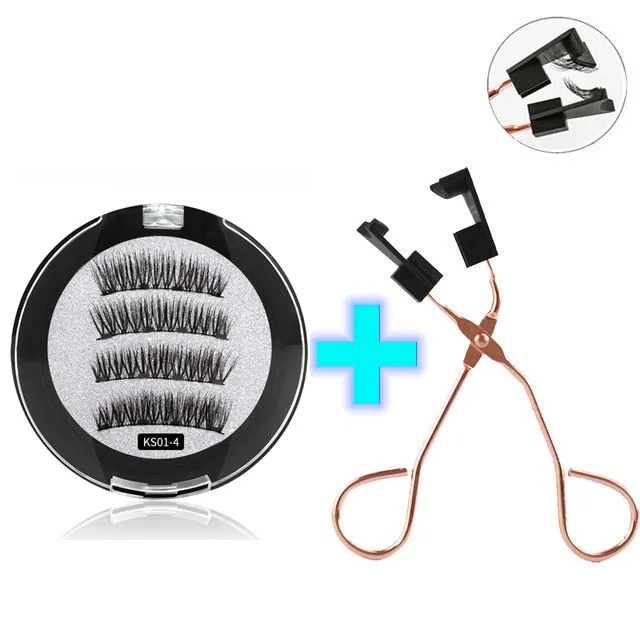 2 Pairs of Magnet Magnetic Eyelashes, Natural Handmade Mink hair, Reusable