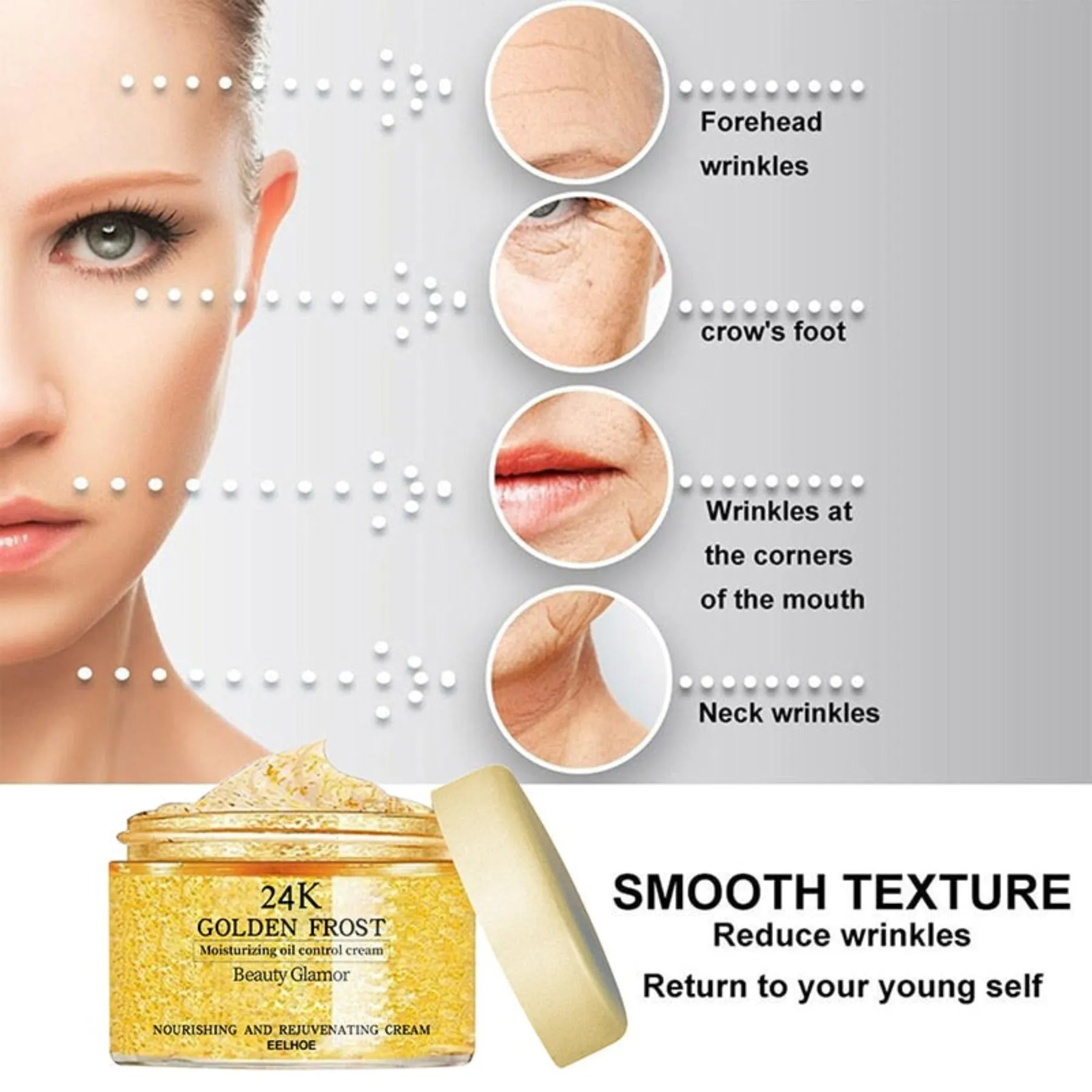 24K Gold Wrinkle Cream Firming Anti Aging Face Lifting Serum
