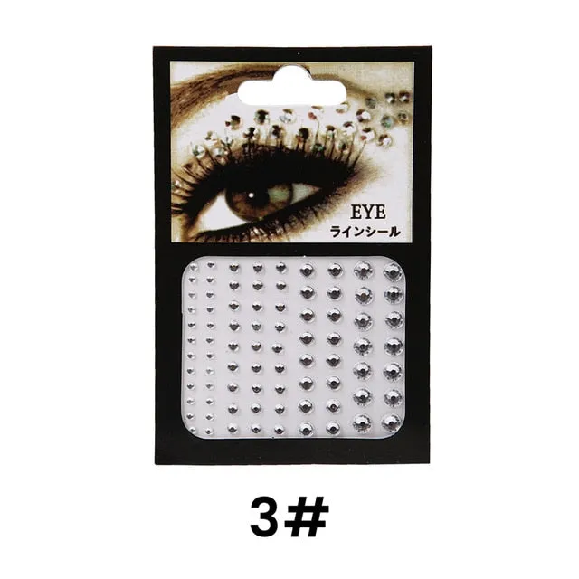 3D Sexy Crystal Eyes Glittering Face Body DIY Diamond Party Jewelry Makeup Tools Eye Makeup  Accessories Disposable Sticker