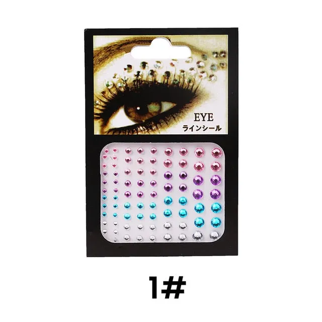 3D Sexy Crystal Eyes Glittering Face Body DIY Diamond Party Jewelry Makeup Tools Eye Makeup  Accessories Disposable Sticker
