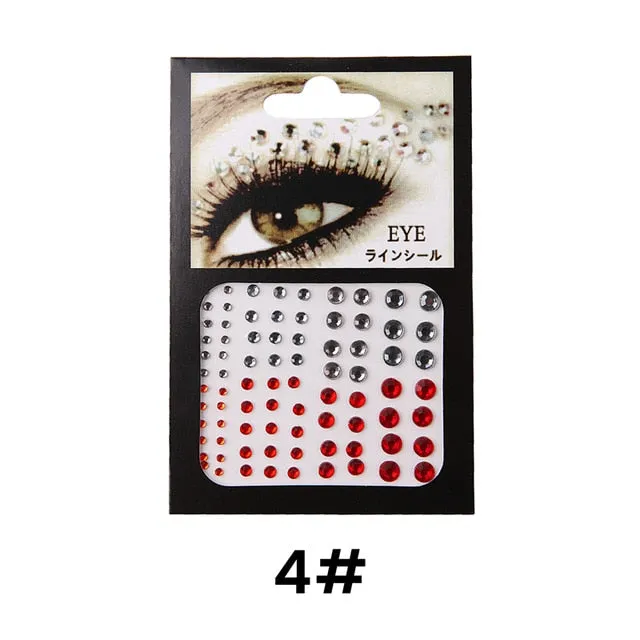 3D Sexy Crystal Eyes Glittering Face Body DIY Diamond Party Jewelry Makeup Tools Eye Makeup  Accessories Disposable Sticker