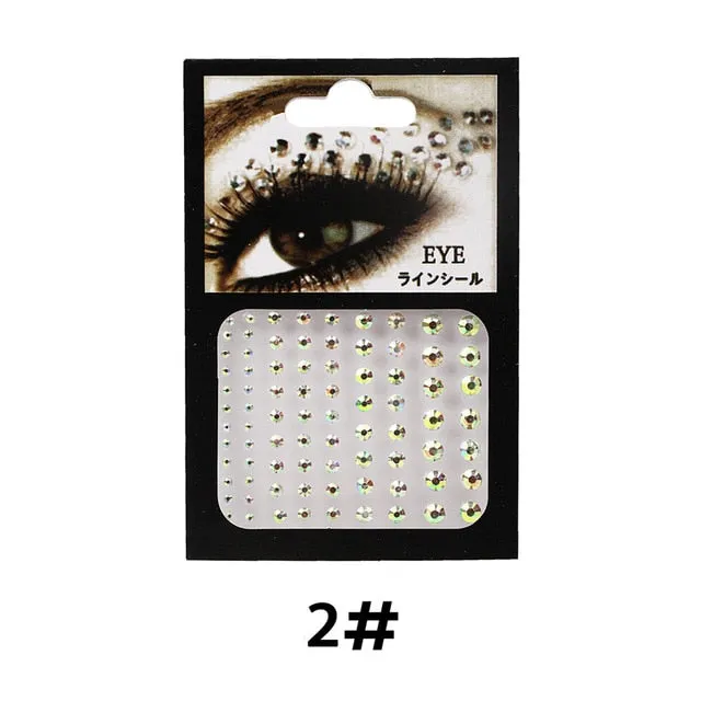3D Sexy Crystal Eyes Glittering Face Body DIY Diamond Party Jewelry Makeup Tools Eye Makeup  Accessories Disposable Sticker