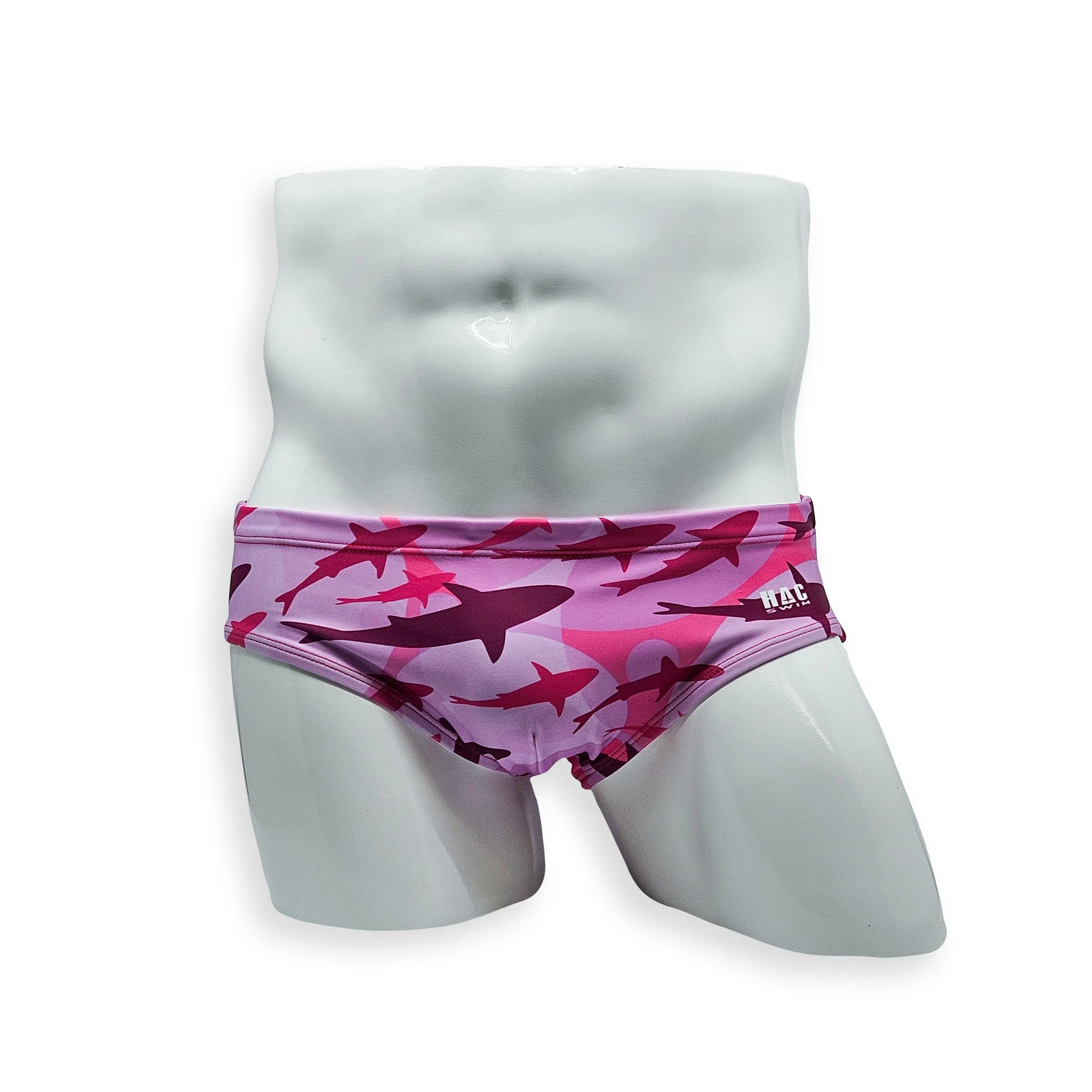 Basic Swim Brief - Pink Shark