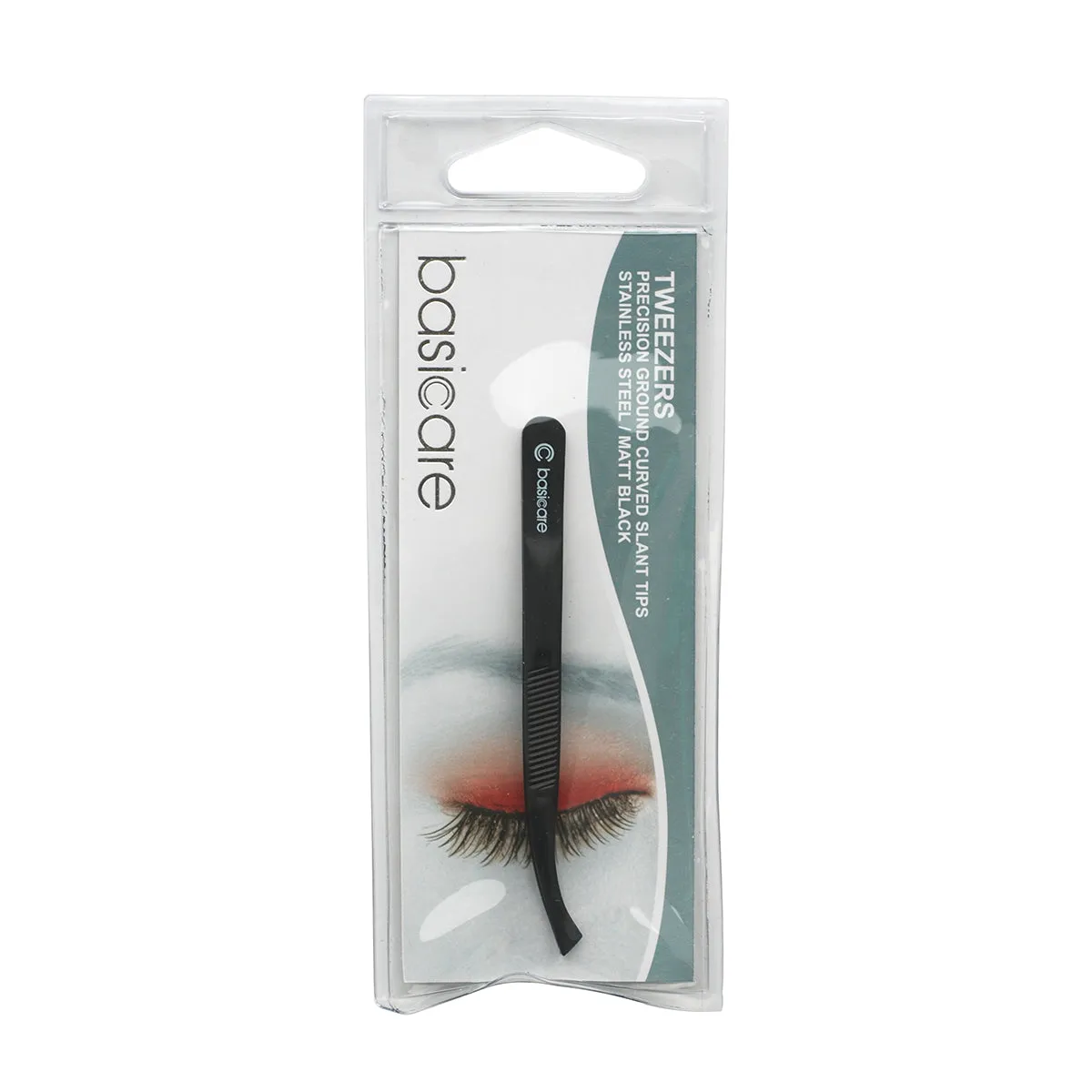 Basicare Precision Ground Curved Slant Tip 8.5 cm Tweezer