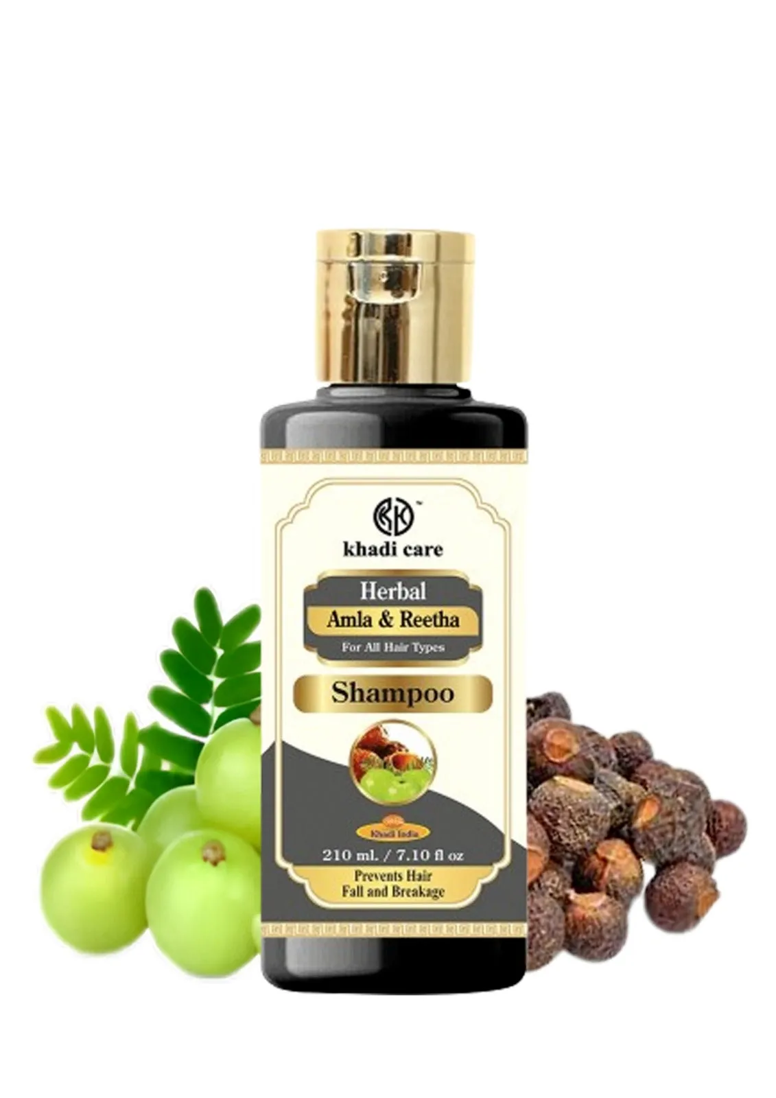 Khadi Care Herbal Amla & Reetha Shampoo - Pack of 2 - Each 210 ml