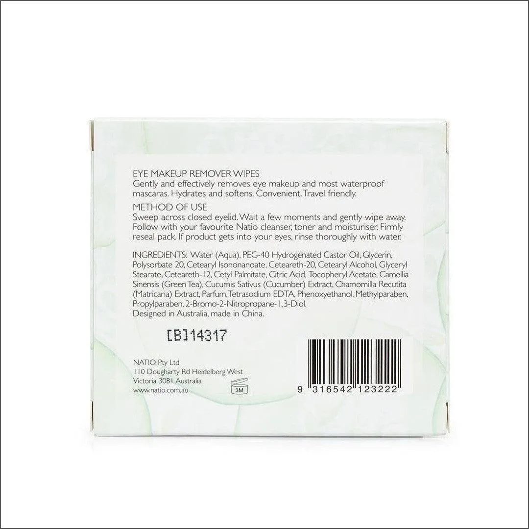 Natio Eye Makeup Remover Wipes 30 Wipes