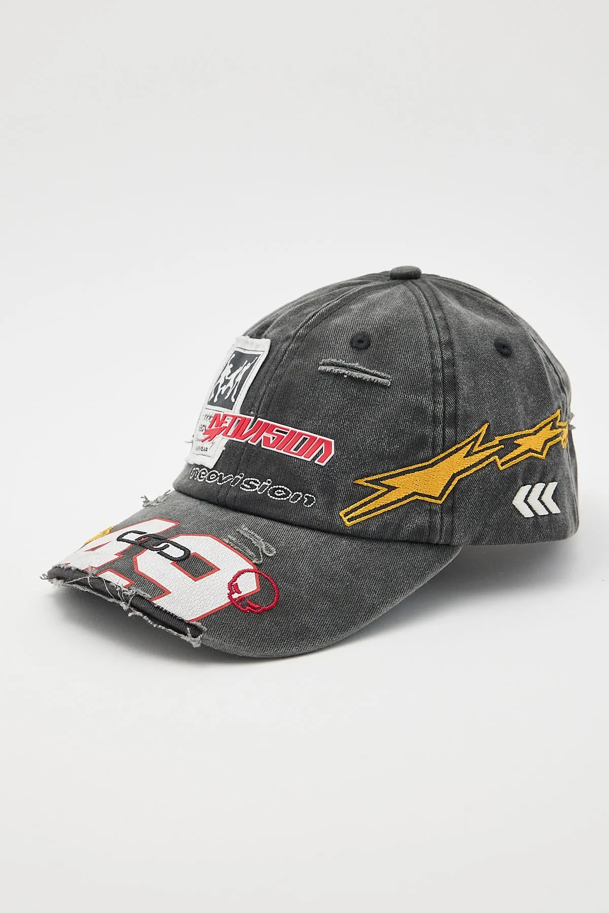 Neovision Precision Distressed Dad Cap Washed Black