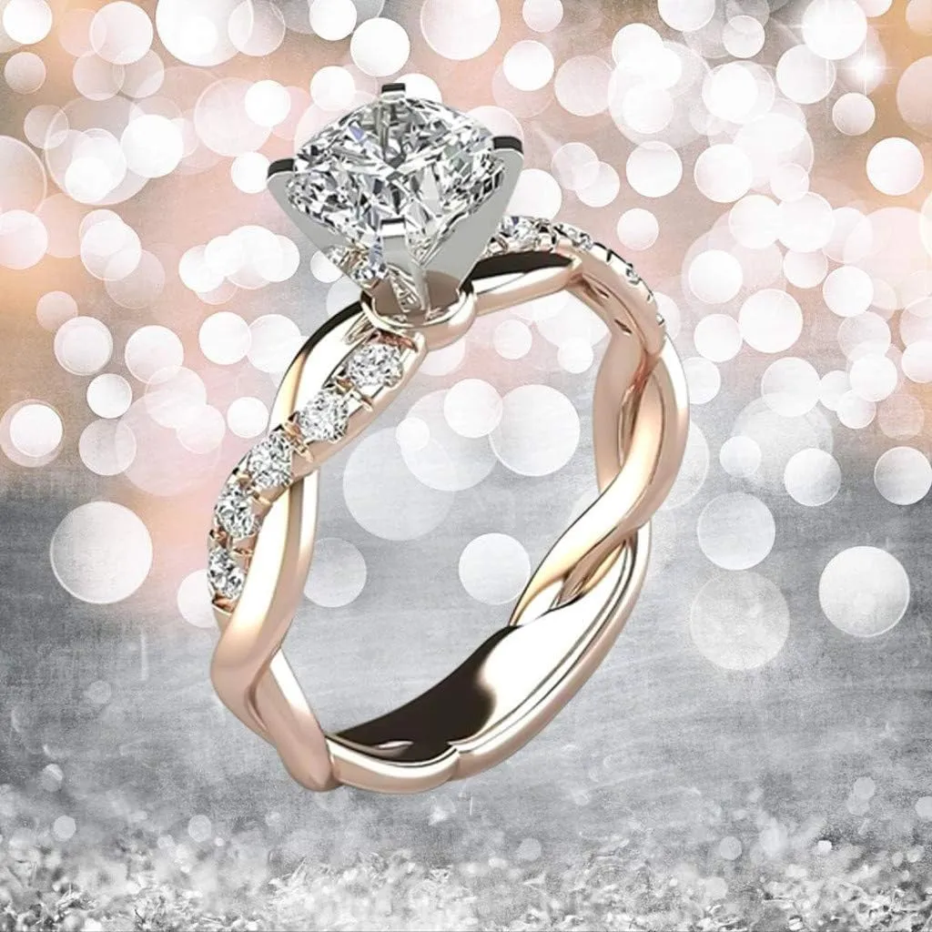 Rings,Women Diamond Six Claw Zircon Rings Engagement Wedding Rings Jewelry Gift Exquisite Ring Couple Love Rings
