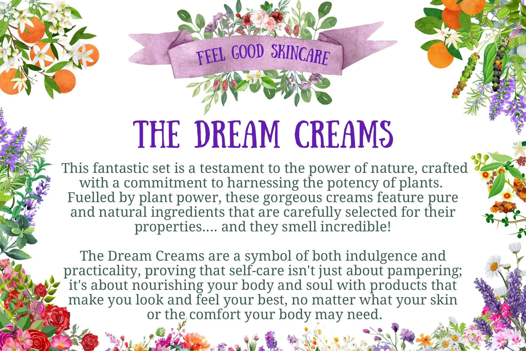 Set of 6 Dream Creams in Gorgeous Limited Edition Bag