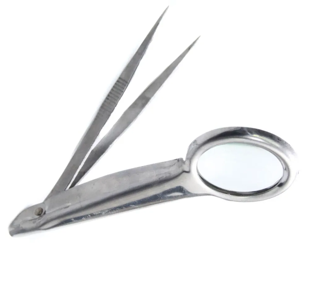 Sluice Fox 3 Pack 4X Magnifying Glass with Fine Point Tweezers  Precision Tool for Prospecting and Hobbyists