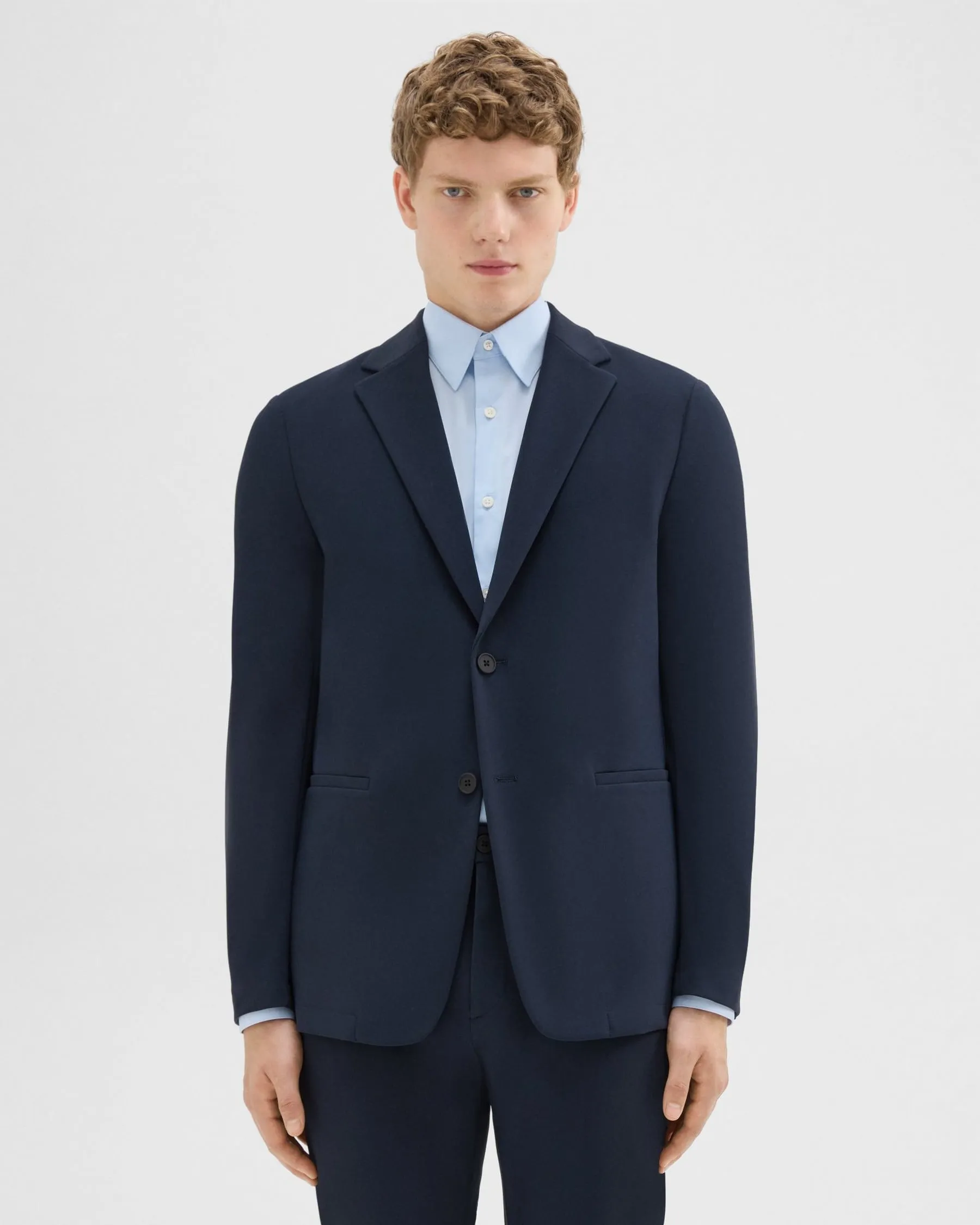 Theory Clinton Blazer in Precision Ponte in Baltic