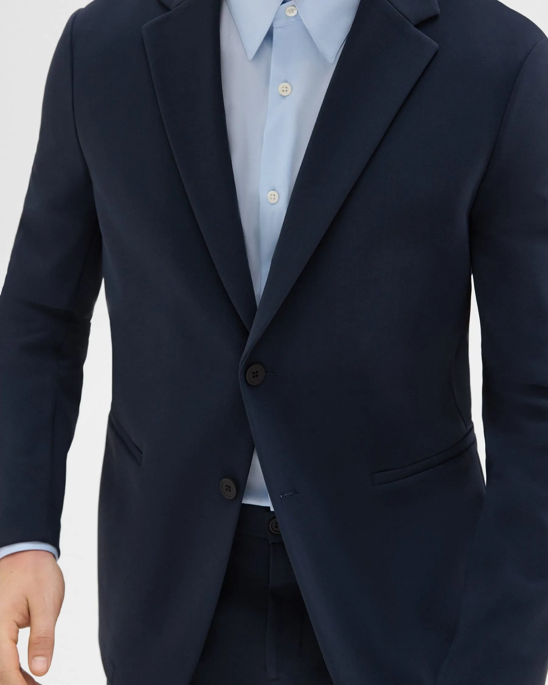 Theory Clinton Blazer in Precision Ponte in Baltic