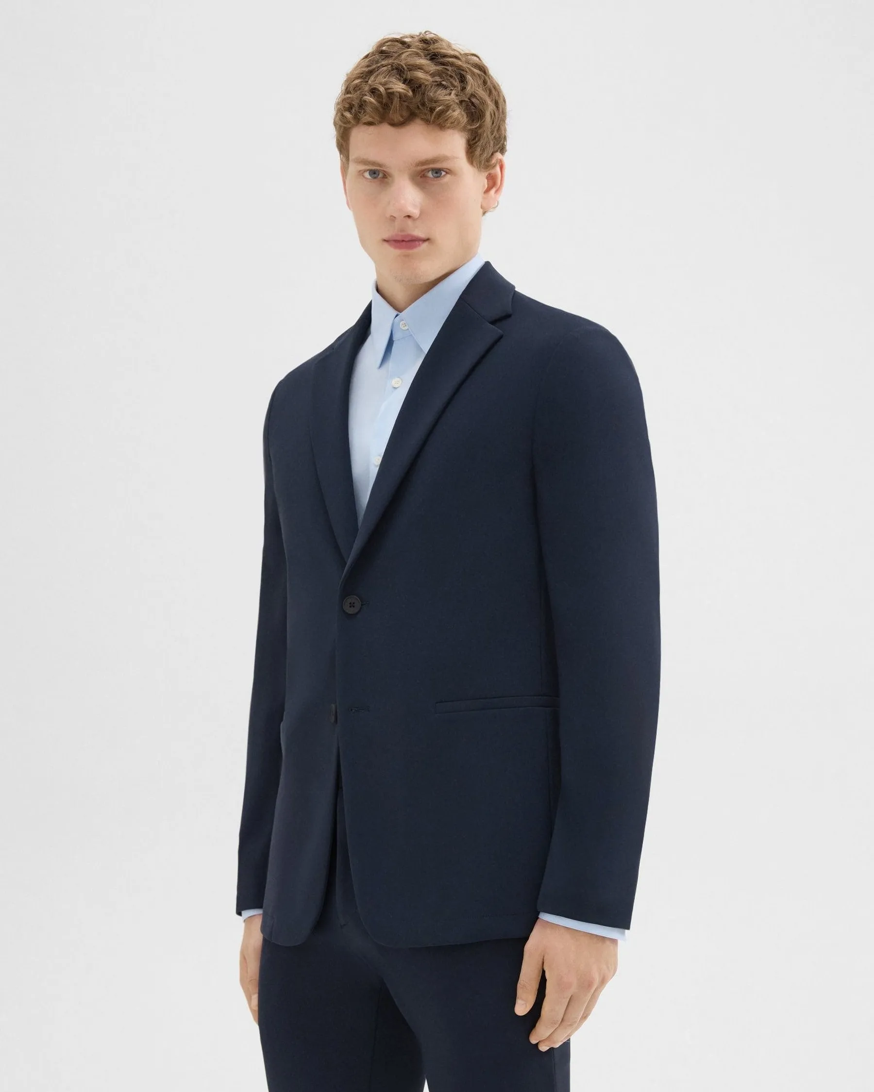 Theory Clinton Blazer in Precision Ponte in Baltic