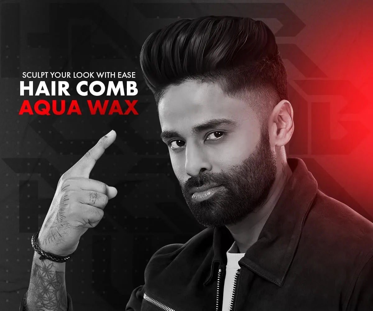 UrbanGabru Aqua Hair Wax | 2-in-1 Men Hair Styling Wax | Strong Hold Wet look & Shiny finish all day (Aqua Wax & Intimate Wash)